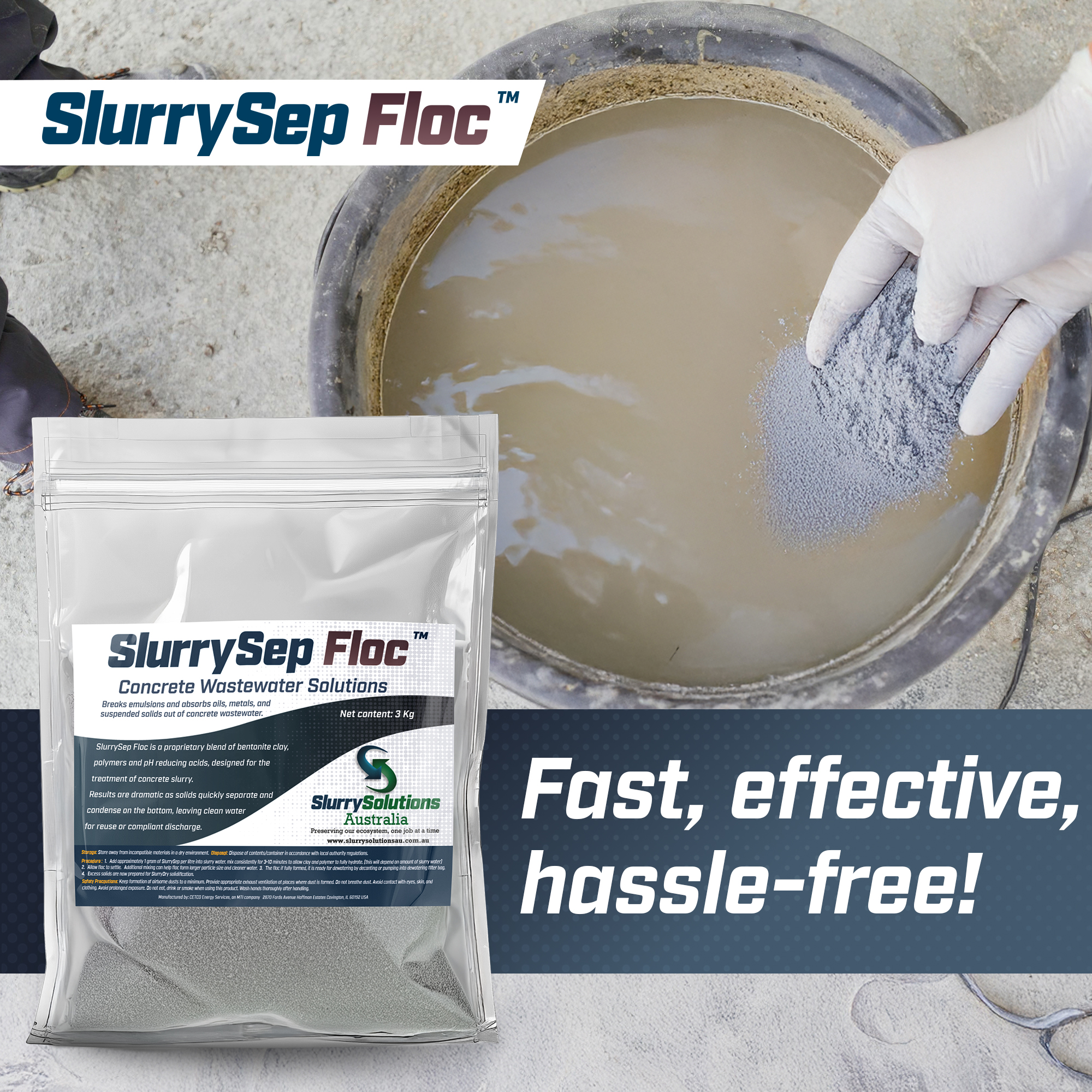 SlurrySep Floc | Advanced Concrete Slurry Separation Solutions